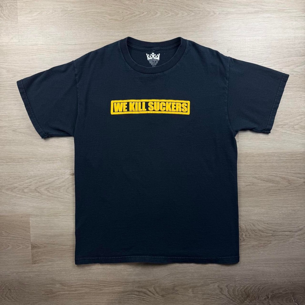 Vintage Y2K BunkerKing Paintball We Kill Suckers Graphic T-Shirt L